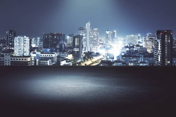 Nacht van de creatieve stad achtergrond — Stockfoto