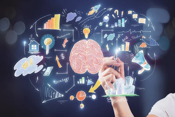 Concetto di brainstorming e soluzione — Foto Stock