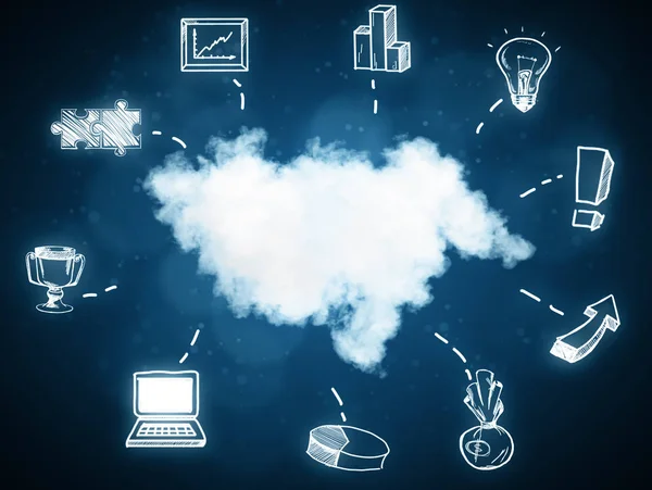 Cloud Computing Hintergrund — Stockfoto