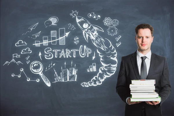 Educación y concepto de startup — Foto de Stock