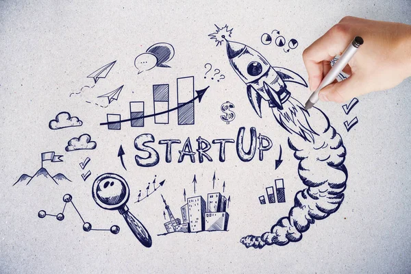 Liderazgo y concepto de startup — Foto de Stock