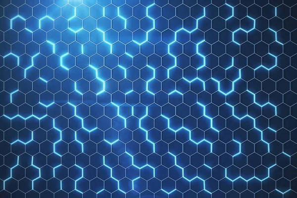Azul fundo hexagonal — Fotografia de Stock