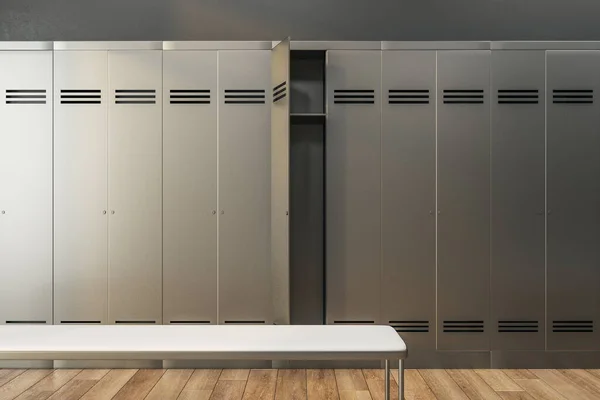 Contemporary locker room interior