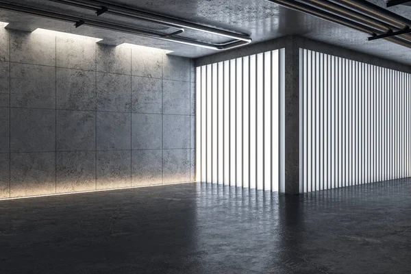 Moderne betonnen galerij interieur — Stockfoto