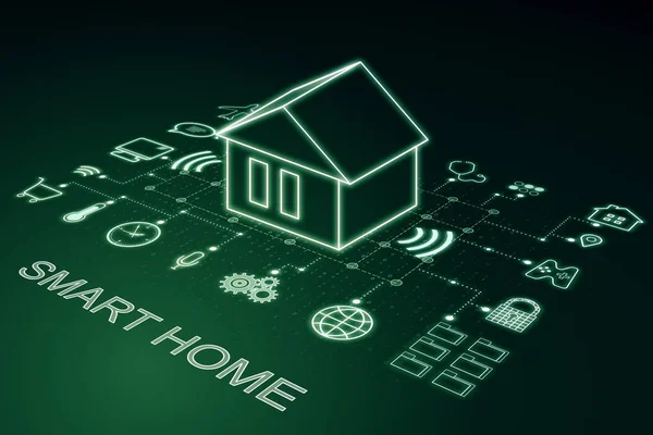 Jövőbeli technológia intelligens otthon — Stock Fotó