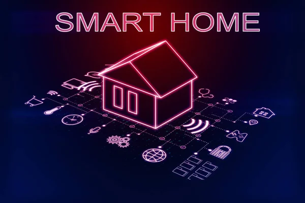 Smart home-bedieningsconcept — Stockfoto