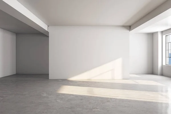 Modern concrete gallery interior — Fotografie, imagine de stoc