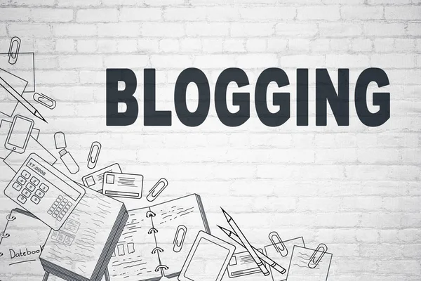 Έννοια Blogging και media — Φωτογραφία Αρχείου