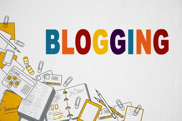 Έννοια Blogging και επιτυχίας — Φωτογραφία Αρχείου