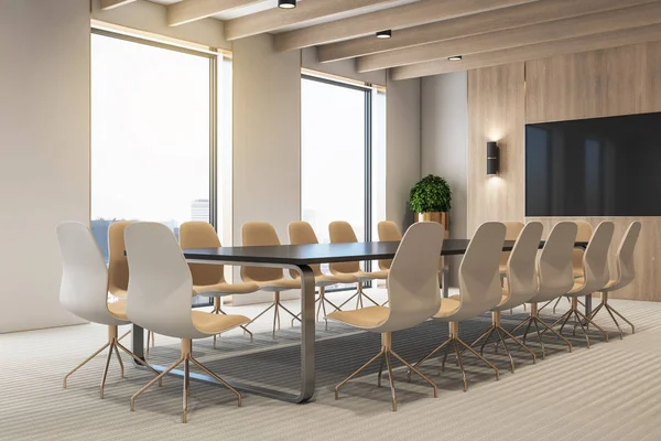 Luxury meeting room with blank tv — Stock Photo, Image