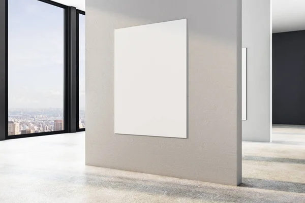 Galerie blanche contemporaine intérieur — Photo