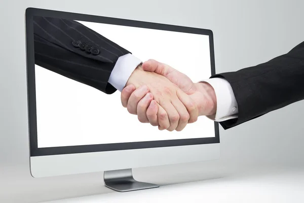 Virtual handshake — Stock Photo, Image