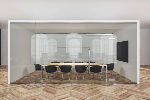 Meeting room interior with plasma screen — 스톡 사진