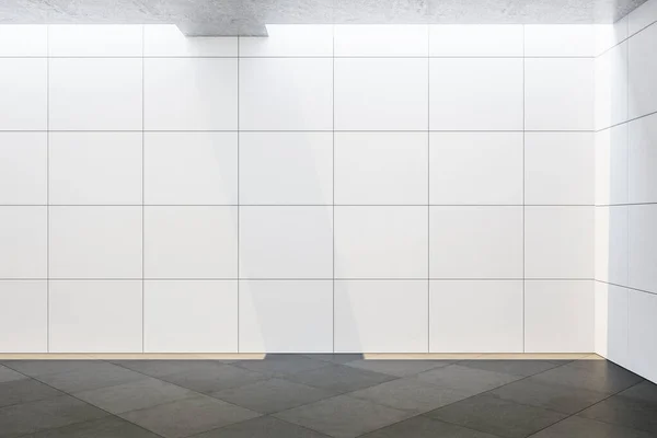 White concrete gallery interior — Stock Photo, Image
