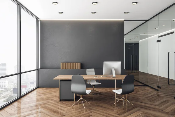 Minimalistisch beton coworking office interieur — Stockfoto