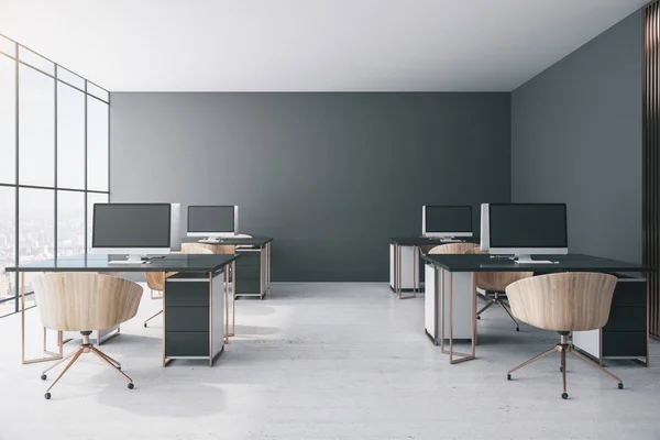 Kompozycja minimalistyczna coworkingowa wnętrz biurowych — Zdjęcie stockowe