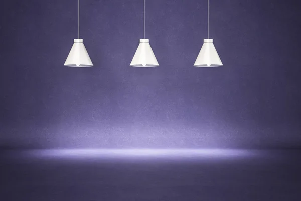 Три білі стельові лампи — стокове фото