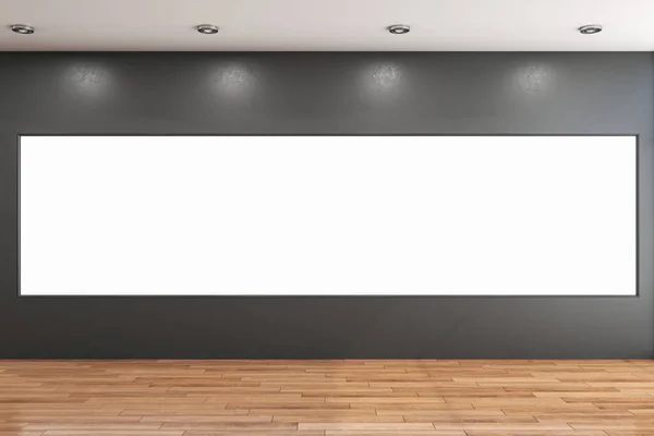 Modern office interior room with blank poster — 스톡 사진