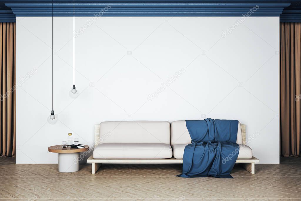 Contemporary living room interior with sofa