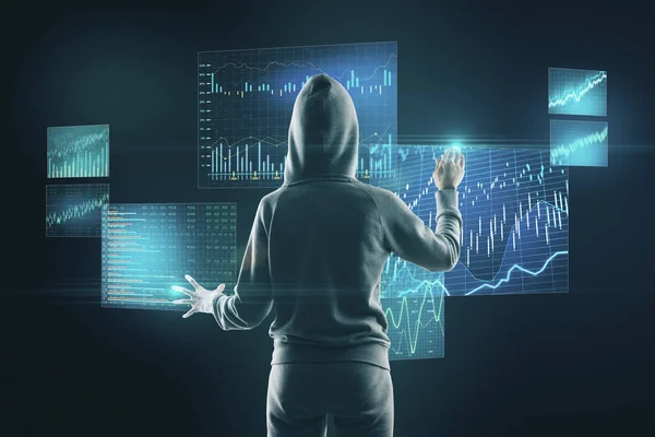 Hacker nutzen glühende Aktienanalysen — Stockfoto