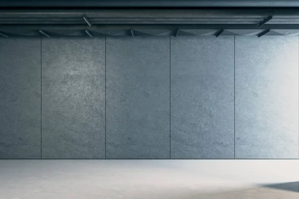 壁にコピースペースとミニマリズムコンクリートインテリア プレゼンテーションコンセプト 3Dレンダリング — ストック写真