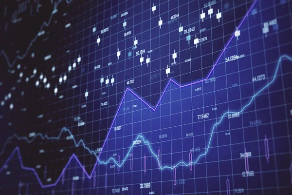 Schermo Digitale Con Interfaccia Analisi Marketing Concetto Successo Economico Finanziario — Foto Stock