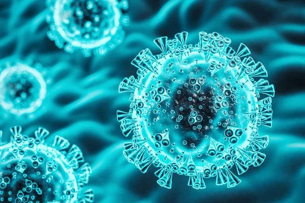 Blue Germ Virus Bacteria Coronavirus 2019 Ncov Coronavirus Helath Crisis — Stock Photo, Image