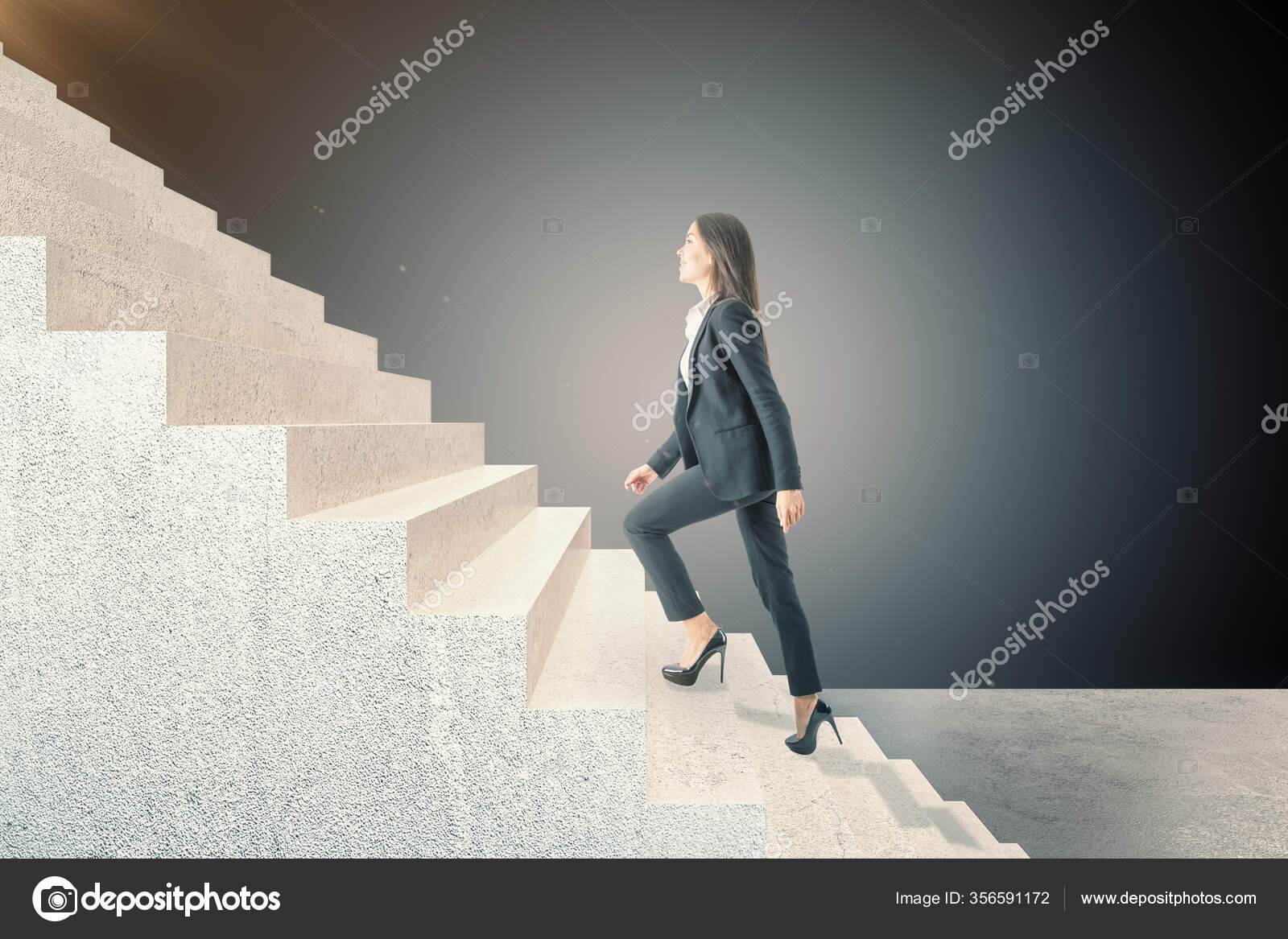 Leadership And Career Development Concept Stock Photo - Download Image Now  - Staircase, Women, Steps - iStock