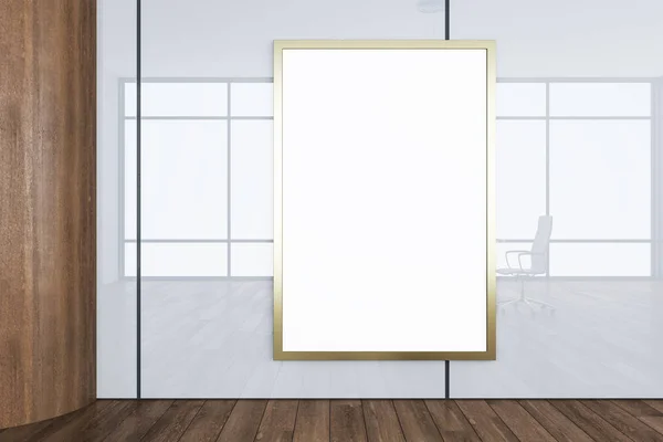 Conference Room Empty Billboard Wall Business Presentation Concept Rendering — Stock Photo, Image