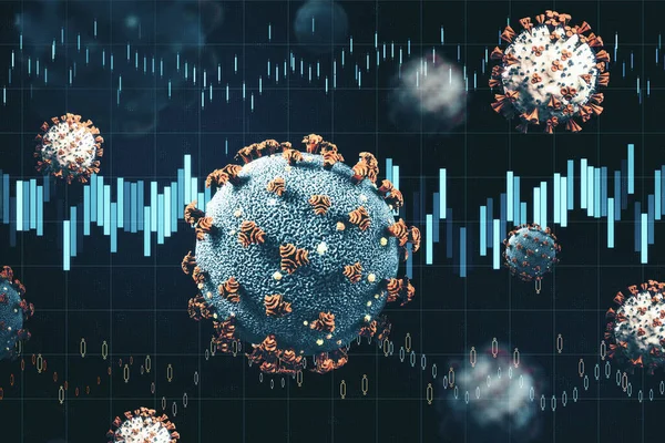 Şamdan Grafiği Virüs Hücreleri Coronavirus 2019 Ncov Ile Yaratıcı Plan — Stok fotoğraf