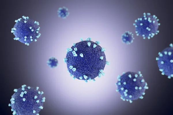Microscopic View Virus Cells Coronavirus 2019 Ncov Coronavirus Helath Crisis — Stock Photo, Image