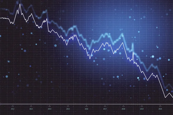 Düşen Stok Hologramının Şamdan Çizelgesi Ekranda Ticaret Finans Depresyonu Kavramı — Stok fotoğraf