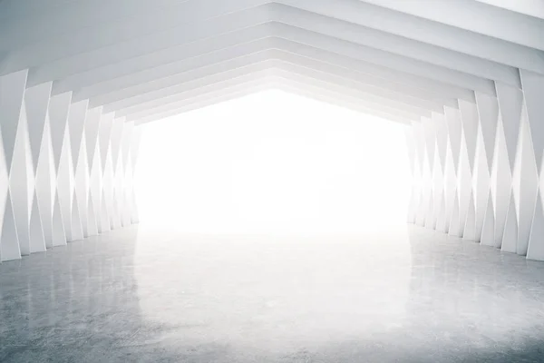 Galería Minimalista Interior Hall Con Pared Vacía Piso Concerto Concepto — Foto de Stock