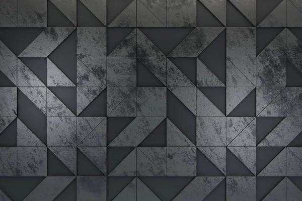 Abstrakte Graue Geometrische Formen Hintergrund Technologie Und Designkonzept Rendering — Stockfoto