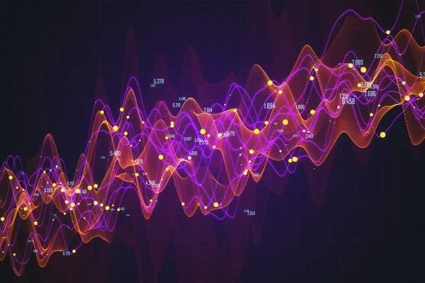 Kreative Forex Chartkulisse Mit Kerzenständer Diagramm Geschäfts Und Finanzielles Erfolgskonzept — Stockfoto