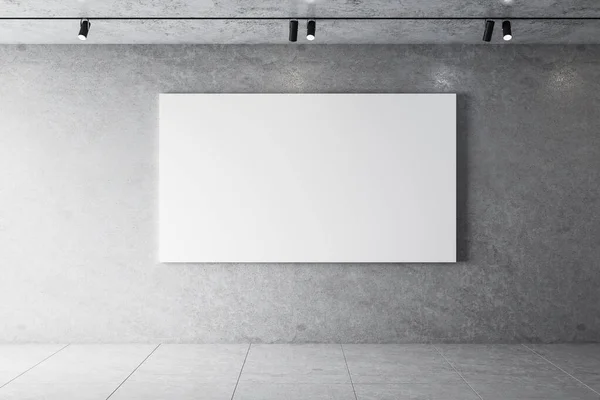 Interno Minimalista Cemento Con Lampade Soffitto Poster Parete Concetto Performance — Foto Stock