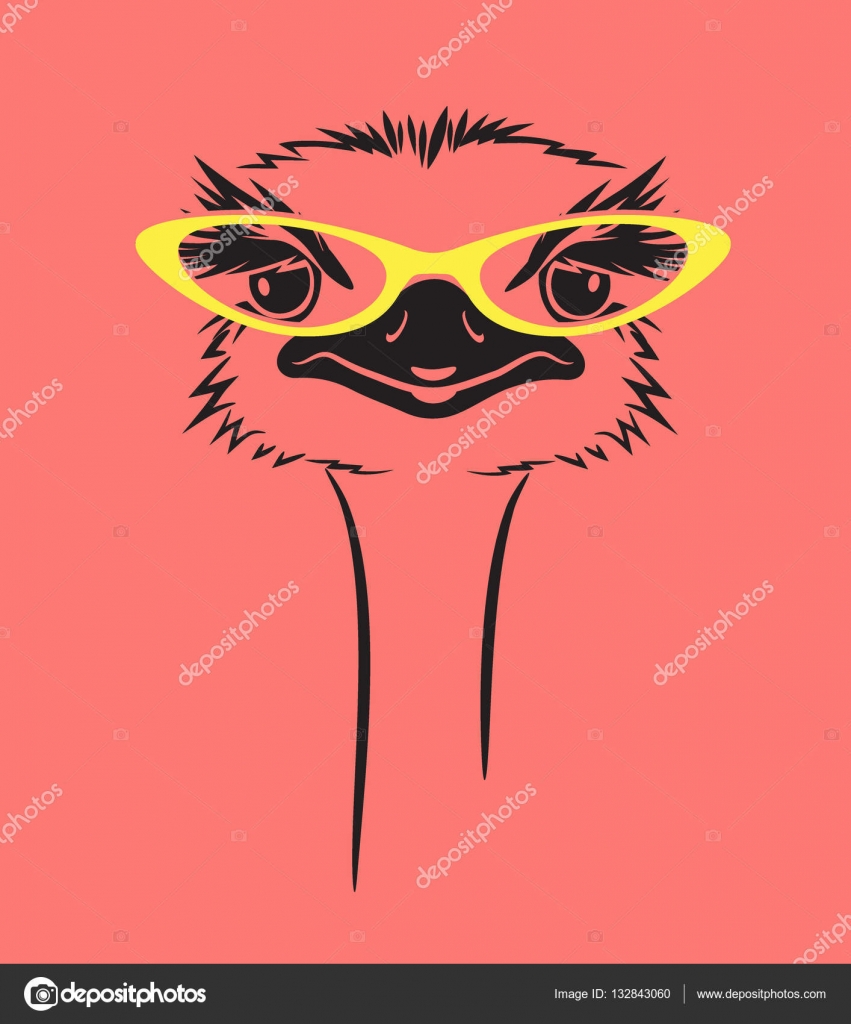 Immagini vettoriali stock di Viso di struzzo | DepositPhotos, image size:1414x1700