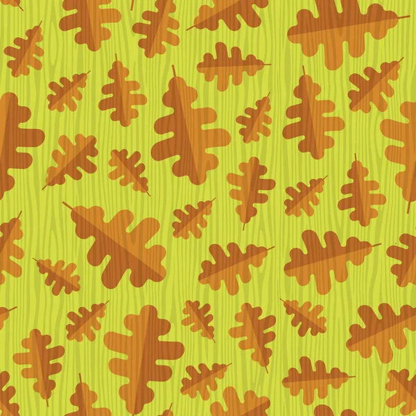 Varrat nélküli retro őszi minta oak levelek — Stock Vector