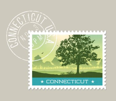 Connecticut vektör çizim doğal kırsal.