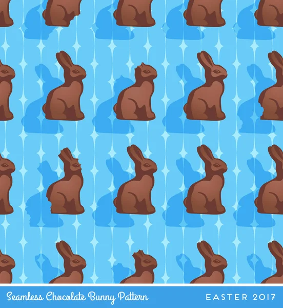 Patrón sin costura de conejito de chocolate para proyectos temáticos de Pascua — Archivo Imágenes Vectoriales