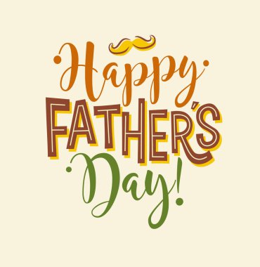 Mutlu Babalar günü. tebrik kartları, web afiş için hat tasarım. 