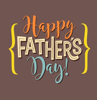 Mutlu Babalar günü. tebrik kartları, web afiş için hat tasarım. 