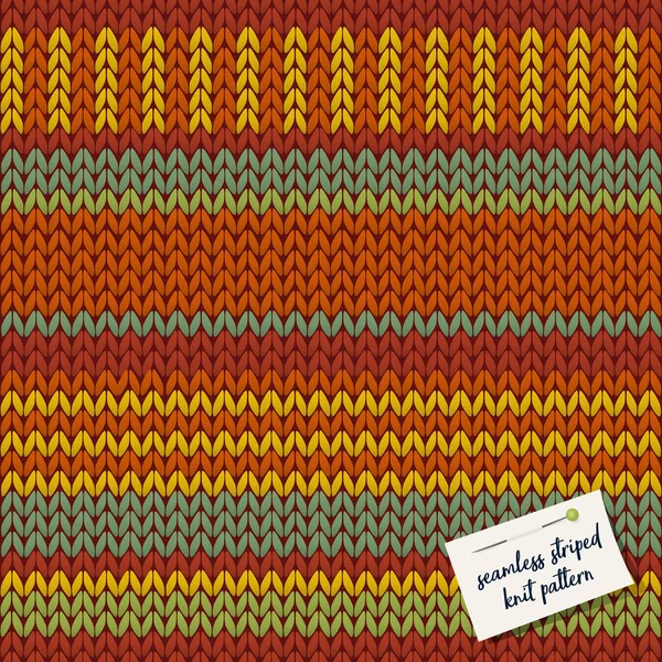 Rayures tricotées colorées fond de motif sans couture. illustration vectorielle . — Image vectorielle