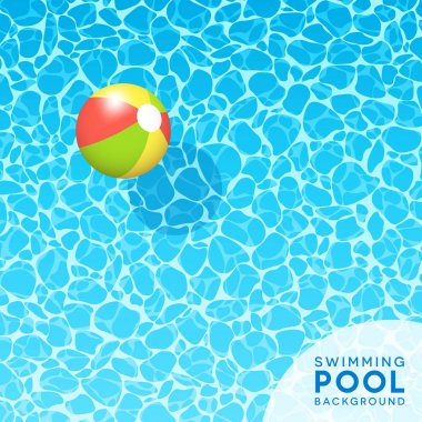 Clear blue swimming pool water background for spring break, travel and summer designs. clipart