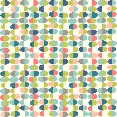 Soyut modern Paskalya yumurta Retro seamless modeli. Kumaş, duvar kağıdı, arka planlar ve dekorasyon için neşeli retro tasarım.