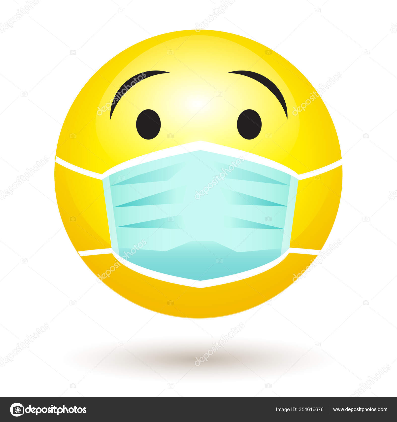 Smile Emoji Wearing Protective Surgical Mask Icon Coronavirus Outbreak Infected Stock Vector Royalty Free Vector Image By C Teddyandmia 354616676