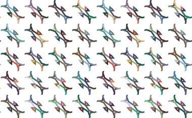 Geometrik süslemeli vektör deseni. Kusursuz tasarım dokusu.