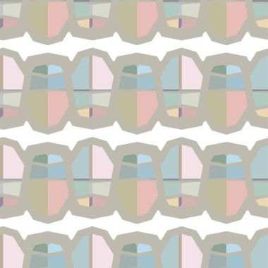 Geometrik süslemeli vektör deseni. Kusursuz tasarım dokusu.