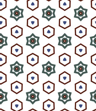 Geometrik süslemeli vektör deseni. Kusursuz tasarım dokusu.