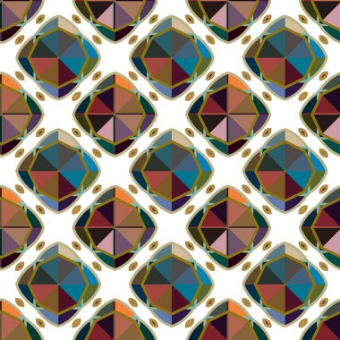 Geometrik süslemeli vektör deseni. Kusursuz tasarım dokusu.